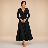 Annabel - Long Sleeve Wrap Maxi Dress