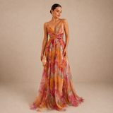 Seren - Watercolour Print Maxi Dress