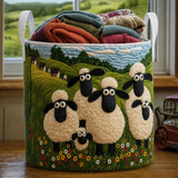 Primrose - Quilted Sheep Meadow Laundry Basket