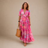 Clara - Floral V-Neck Maxi Dress