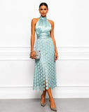 Vivienne - Bandeau Belted Midi Dress