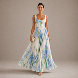Violet - Floral Pleated Maxi Dress