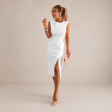 Margot - Sleeveless Split Hem Midi Dress