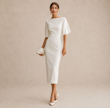 Beatrice - Boat Neck Midi Dress