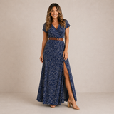 Isabelle - Printed Belted Maxi Dress