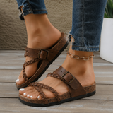 Georgia - Braided Cork-Effect Sandals