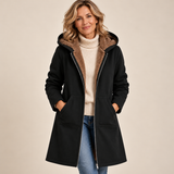 Bryony - Fleece-Lined Hooded Longline Coat
