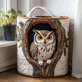 Winnie - Quilted Owl Laundry Basket