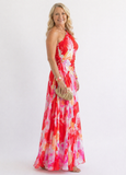 Odessa - Vibrant Printed One-Shoulder Maxi Dress