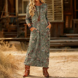 Harriet - Draped Printed Maxi Dress