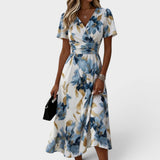 Penelope - Floral Wrap Midi Dress