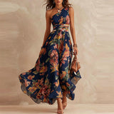 Madeleine - One-Shoulder Floral Maxi Dress