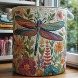 Phoebe - Quilted Dragonfly Laundry Basket