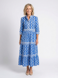 Orla - Chain Print Three-Quarter Sleeve Midi Dress