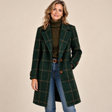 Eleanor - Windowpane Check Longline Coat