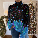 Martha - Festive Starry High-Neck Jumper