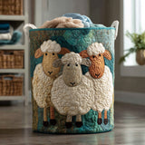 Hattie - Quilted Sheep Laundry Basket