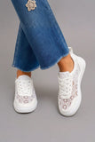 Amelie - Floral Lace Cushioned Trainers