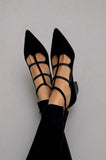 Isobel - Pointed Toe Strappy Court Shoes