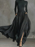 Ottilie - High Waist Pleated Maxi Dress