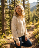 Niamh - Textured Knit Crew Neck Jumper