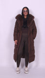 Imogen - Faux Fur Hooded Longline Padded Coat