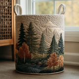 Hazel - Quilted Woodland Laundry Basket