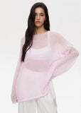 Primrose - Sheer Knit Boat Neck Jumper