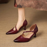 Annabel - Pointed Toe Crossover Strap Heels