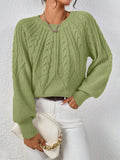 Faye - Cable Knit Round Neck Jumper