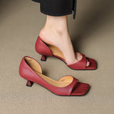 Margot - Peep Toe Kitten Heels