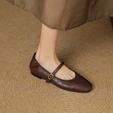 Daphne - Buckled Strap Ballet Flats