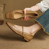 Imogen - Square Toe Mary Jane Flats