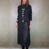 Eloise - Layered Knit Dress And Slip Set