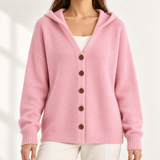 Maeve - Hooded Button-Front Knit Cardigan