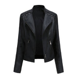 Annabel - Asymmetric Faux Leather Biker Jacket
