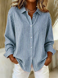 Florence - Relaxed Striped Button-Through Shirt