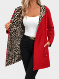 Scarlett - Reversible Hooded Leopard Print Jacket