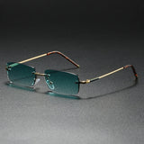 Helena - Rimless Rectangular Gradient Sunglasses