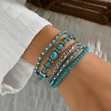 Isla - Turquoise Beaded Bracelet Set
