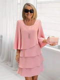 ELISE | Elegant Flowing Dress with Frill Details