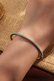 Cecilia - Gold-Tone Turquoise Tennis Bracelet