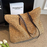 Daisy - Large Woven Straw-Effect Tote Bag