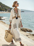 Isla - Striped Kaftan Maxi Dress