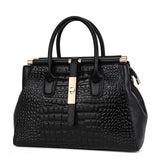 Gloria - Croc-Effect Structured Handbag