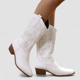 Genevieve - Embroidered Western Ankle Boots