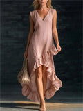 Willow - Sleeveless Ruffle Hem Maxi Dress