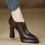 Lydia - Pointed Toe Block Heel Shoes
