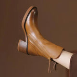 Cordelia - Block Heel Ankle Boots