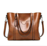 Harper - Structured Faux Leather Shoulder Bag